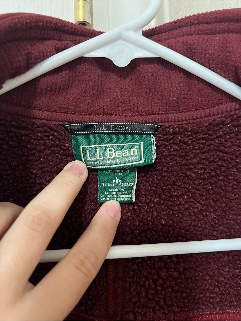 L.L.Bean Polartec Thinsulate Flex Fleece Jacket Men’s Large Burgundy 270353